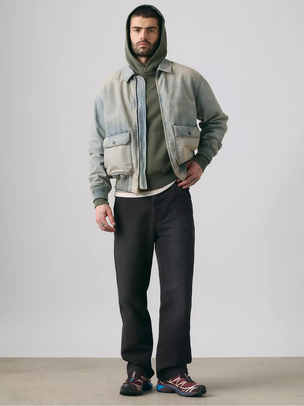 Levi's Washed Light Green Bomber Jacket